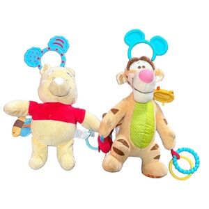 Disney Baby Winnie The Pooh & Tigger Stroller Activity Toys Teether Rings